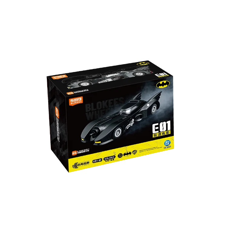 BLOKEES WHEELS Batman E02 Batmobile Casey Putsch 1:64 Toy 1997 Car DC Arkham Justice League Dark Knight Assembly Action Figure
