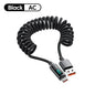 120W Spring Cable USB Type C To Type C Fast Charging LED Digital Display For iPhone 15 16 Samsung Huawei USB C To USB C Cable