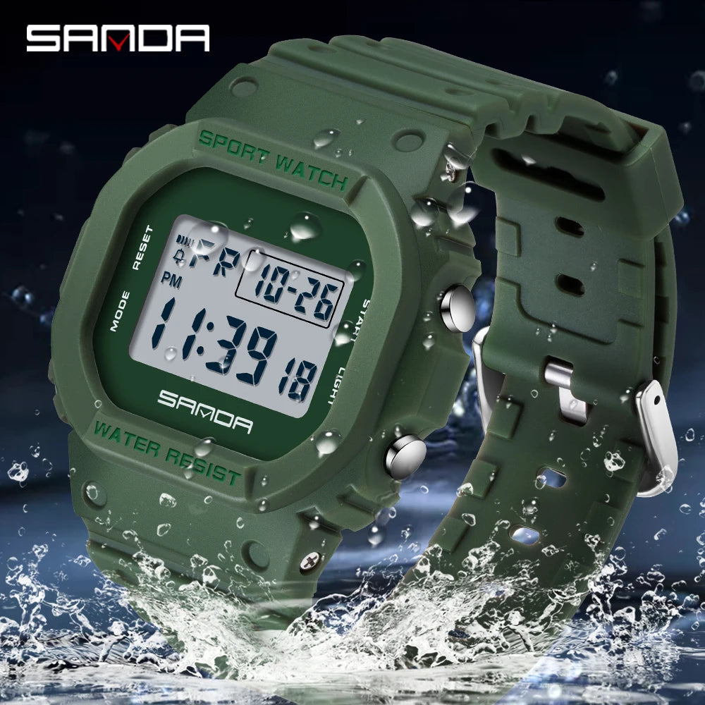 SANDA Fashion Top Brand G Style Digital Men's Watch Luxury Military Sport Waterproof Alarm Stopwatch Clock Men Relogio Masculino