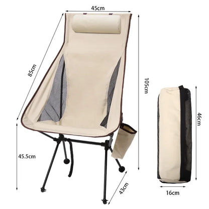 Outdoor Camping Chair Fishing Ultralight Folding Chair Camping Supplies Removable Lightweight Beach Travel Picnic Portable Chair