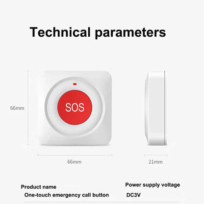 Smart Tuya WiFi/Zigbee Emergency SOS Button Wireless Call Button for Elderly and Patients Safety Alert System for Quick Help