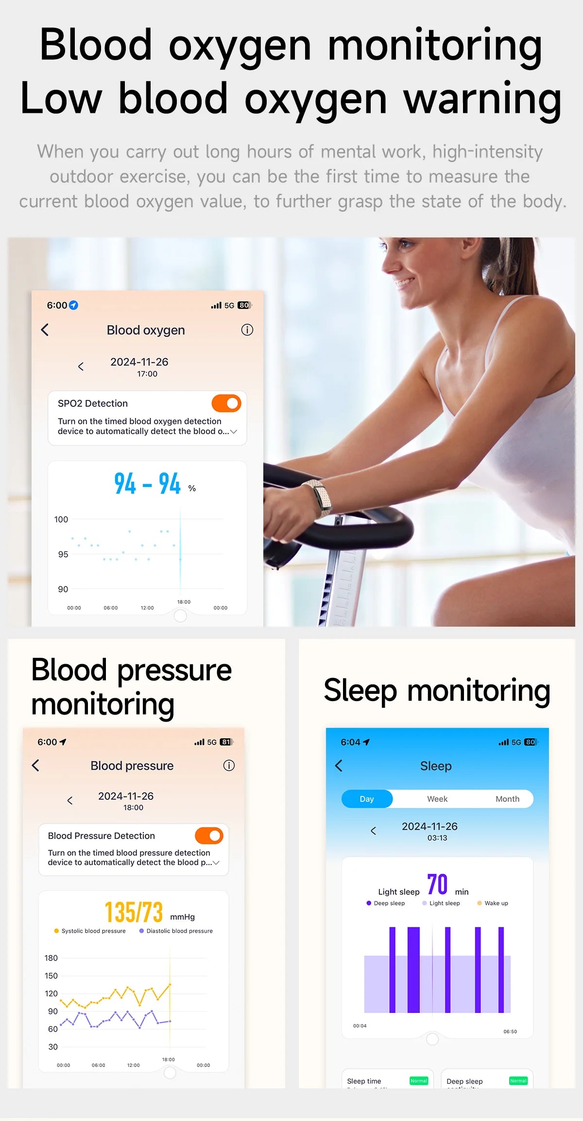 Dodobit Ai Non-screen Smart Bracelet with Heart Rate Blood Pressure Fitness Tracker Sport Reloj Inteligente 2026