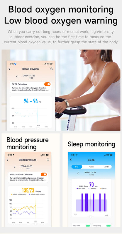 Dodobit Ai Non-screen Smart Bracelet with Heart Rate Blood Pressure Fitness Tracker Sport Reloj Inteligente 2026