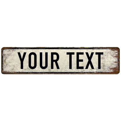 Custom Street Sign, Personalized Metal Sign For Office Workplace Home Yard Road, Custom Your Text Signs for Outdoor 16x4 Inches