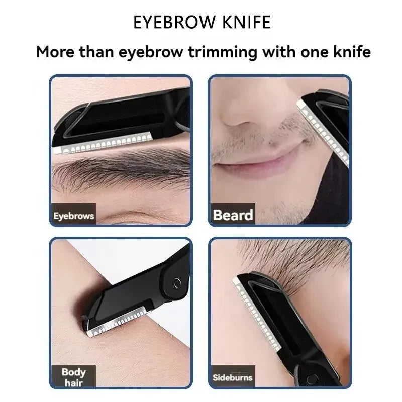 1/3pieces Stainless Steel  Eyebrow Trimmer beauty Tools For Beginners eyebrow with Comb