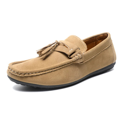 Summer Men's Casual Shoes For Men Faux Suede Leather Loafers Man Moccasins Comfy Breathable Slip-on Flat Shoes Man Driving Shoes