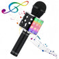 Handheld Bluetooth Microphone Speaker, 5 Voice Changer (Kid/Male/Female/Electronic), HIFI Sound, LED Light,  Portable KTV