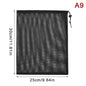 Black White Durable Mesh Drawstring Bag Storage Pouch Multi Purpose Home Travel Outdoor Activity Laundry Bag Stuff Sack