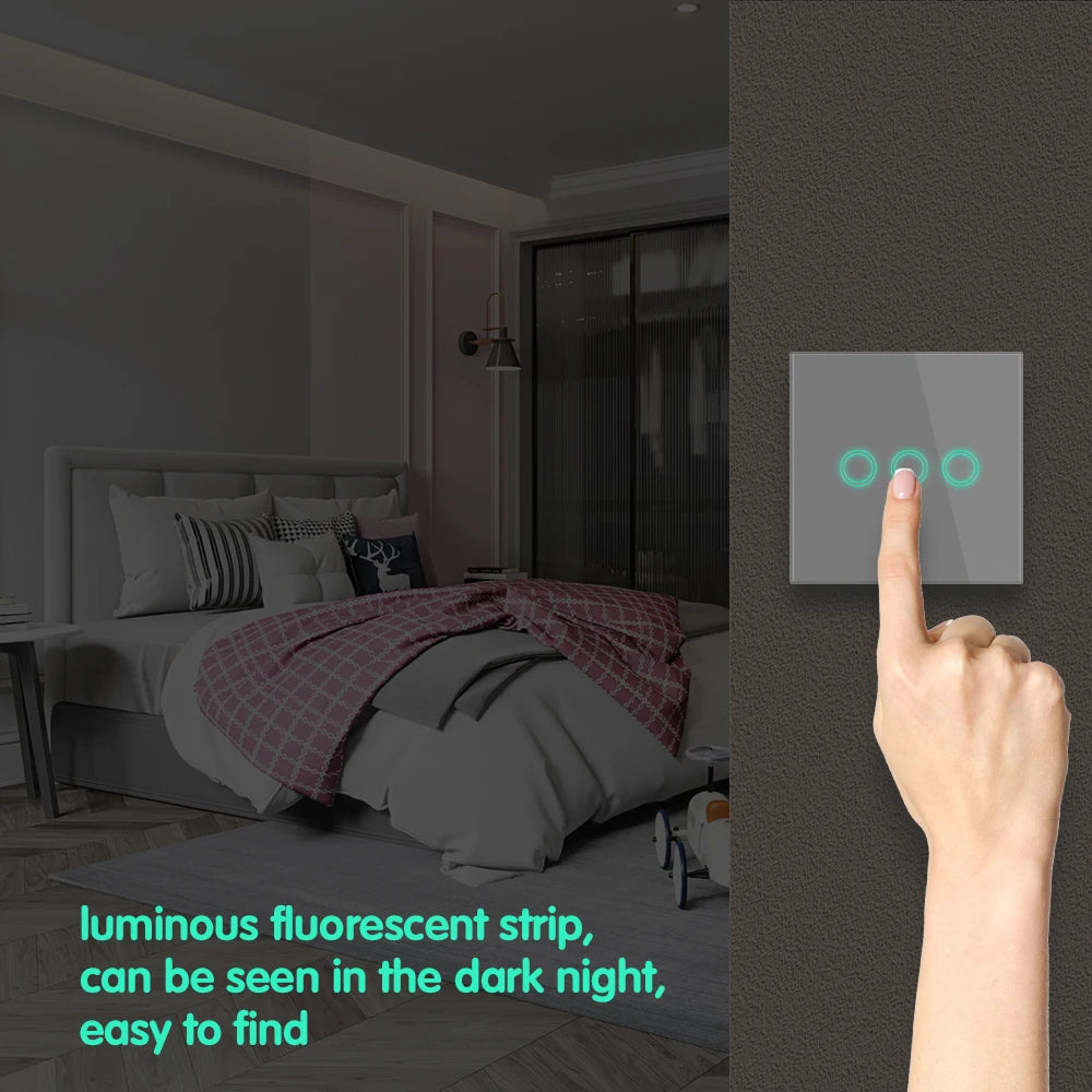 Diese 86 Wireless Touch Light Switch 433MHz Remote Transmitter, AC 110V~250V 10A Relay Receiver Interruptor for home improvement