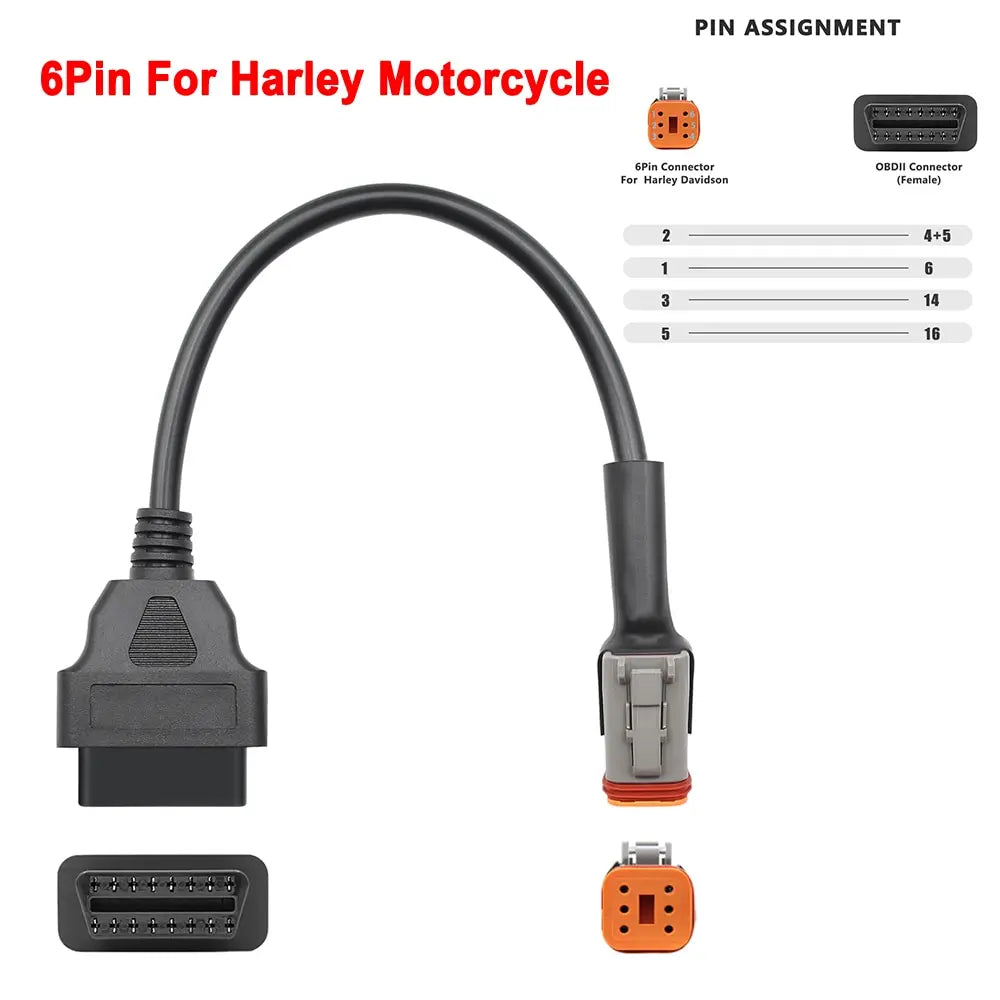 ELM327 V1.5 for Yamaha for Honda EFI Motorcycle Diagnostic Tool 3+4pin & 6pin to 16PIN OBD2 Cable Scanner Fault DiagnosisTool