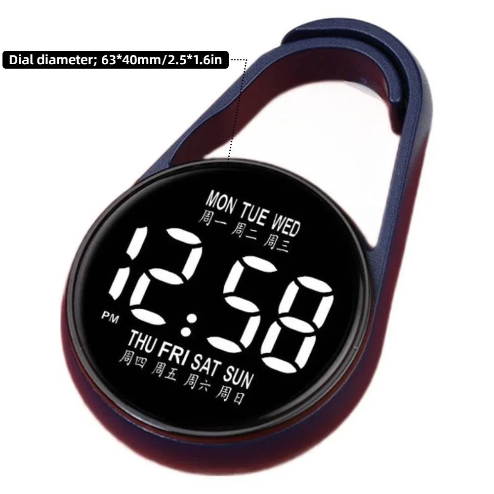 LED Electronic Hanging Watch Portable Digital Display Pocket Watch Pocket Style Waterproof Luminous Pocket Watch