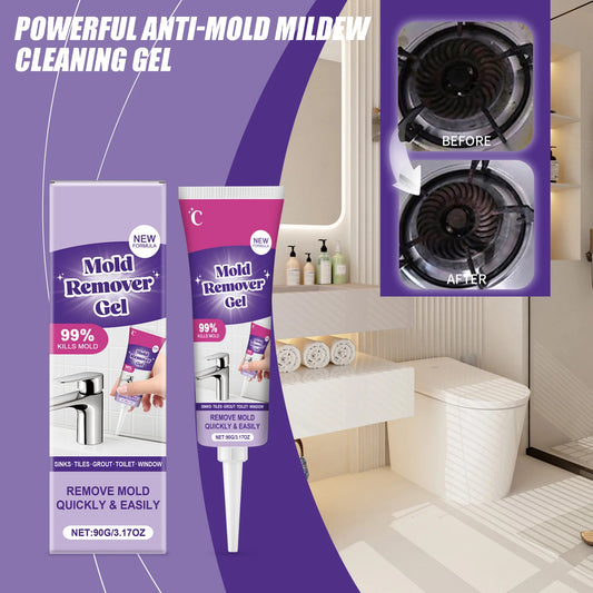 Anti-Mold Mildew Cleaning Gel Powerful Household Remover Gel for Grout Sealant Bathroom Cleaning Home Kitchen Sinks Cleaning 90g
