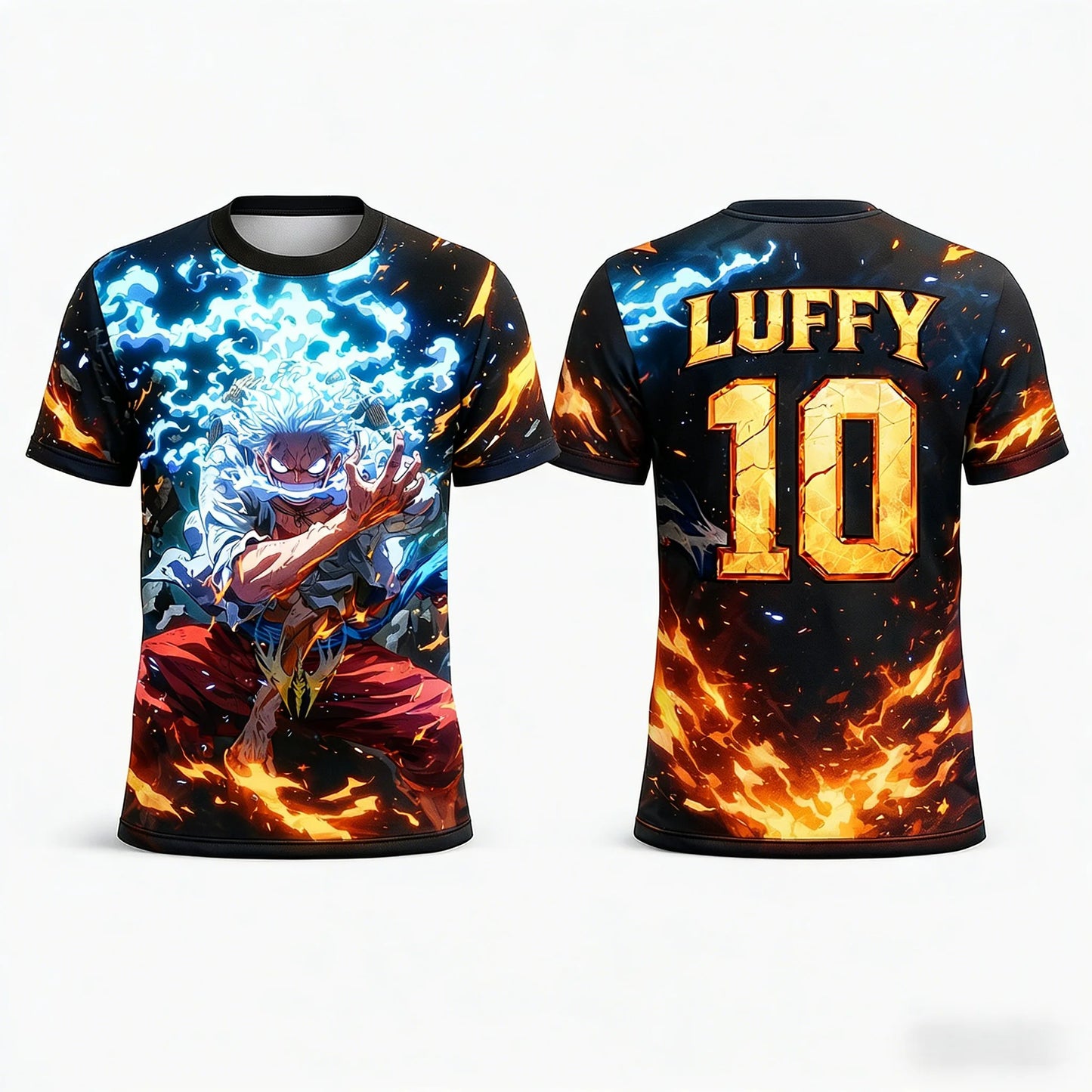 Summer 2026 One Piece Luffy "Voyage Adventure No. 10" Football 3D Print Breathable Quick-drying T-shirt Male/Female Top