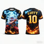 Summer 2026 One Piece Luffy "Voyage Adventure No. 10" Football 3D Print Breathable Quick-drying T-shirt Male/Female Top