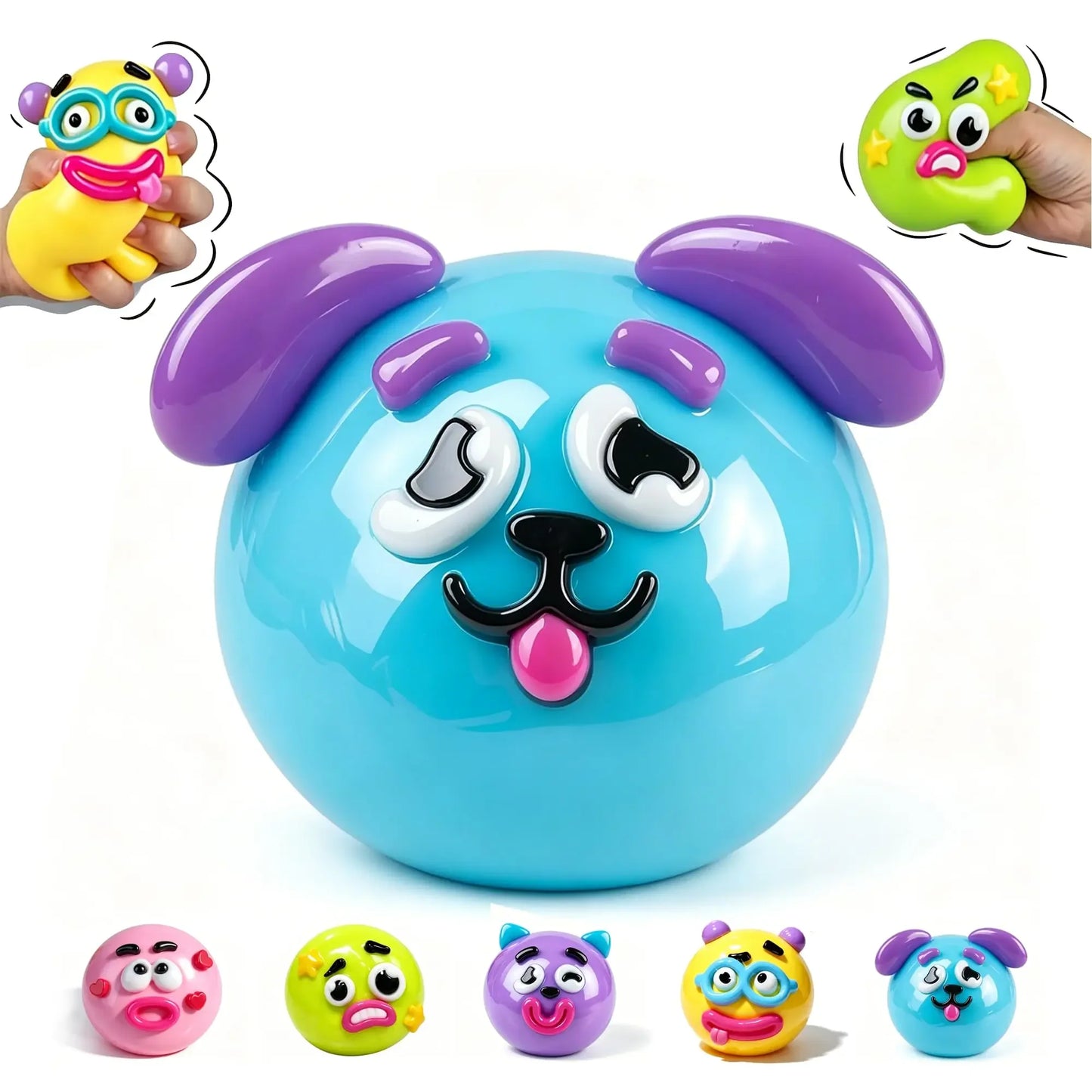 2026 NEW Smushers Squishy, Curiosities Dog Face Swap Squishy Toy, Soft Moldable Cute Slow Rise Squeeze Toy Adult Fun gifts