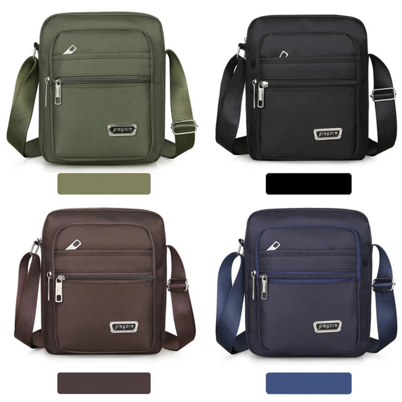 Waterproof Men Crossbody Bags Male Nylon Shoulder Bags Boy Messenger Bag Man Handbags For Travel Casual Large Satchel Grey Bags