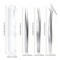 3pcs Professional Blackhead Tweezers - Ultra-Thin Tip, Stainless Steel Tweezers for Whiteheads, Ingrown Hairs And Facial Removal