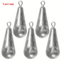 5pcs/20pcs 10g-100gFishing Weights Sinkers Teardrop-shaped hook-ring sinker for fishing Fishing tackle Casting Drop Shot Weights