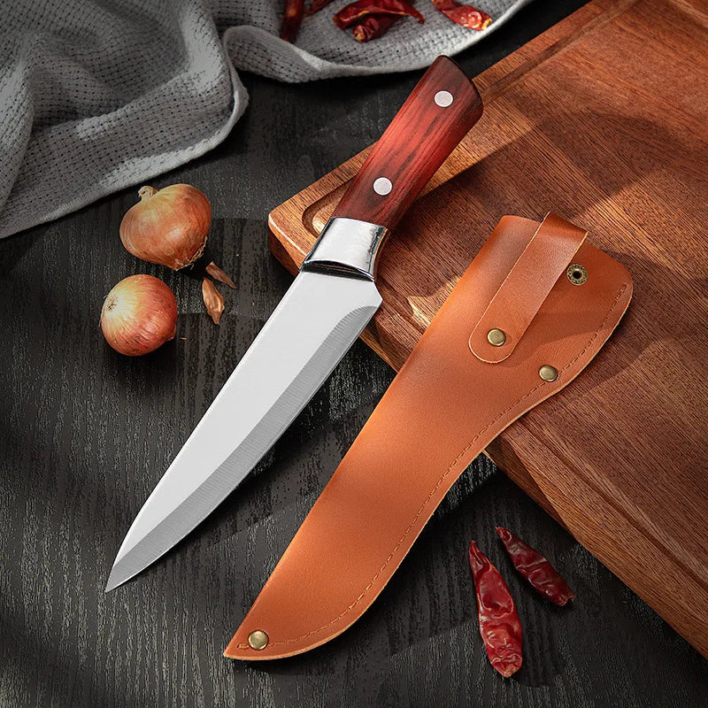 Stainless Steel Cow and Sheep Cutting Knife, Pig Specific Bone Cutting Knife, Pointed Knife, Meat Cutting Kitchen Knife.