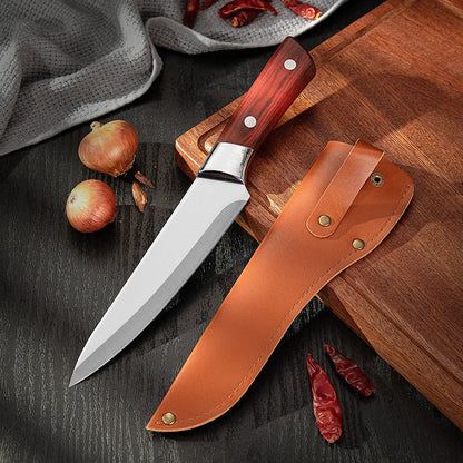 Stainless Steel Cow and Sheep Cutting Knife, Pig Specific Bone Cutting Knife, Pointed Knife, Meat Cutting Kitchen Knife.