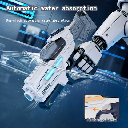 Electric Water Gun Large Capacity Squirt Gun Pulse Continuous Firing Watergun Integrated Manual and Automatic Water Gun Pool Toy