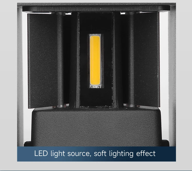 LED Wall Lamp AC110-265 IP65 Outdoor Waterproof Aluminum Wall Light Up Down luminous lighting Indoor  Stair Garden Sconce Light