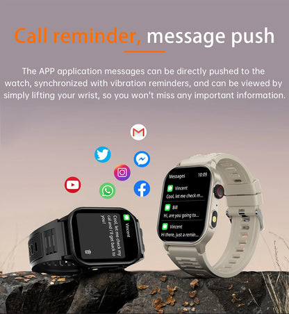 LIGE 2.01" HD Wyświetlacz Smartwatch dla Mężczyzn Kobiet Monitor Zdrowia Zegarki Sportowe Fitness AI Głos Rozmowy Bluetooth Męski Smartwatch Nowość
