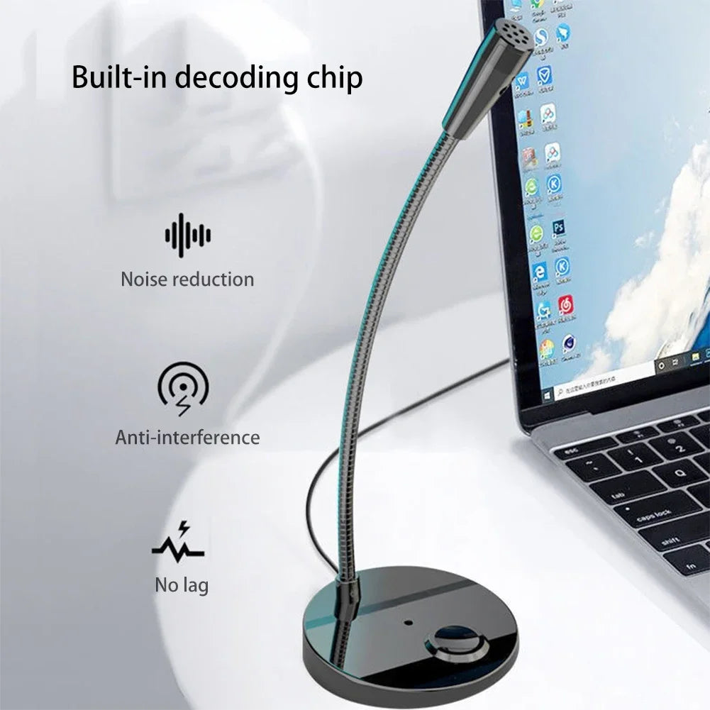 USB/3.5mm Jack Microphone Speech Speakers 3.5mm Plug Wired Desktop Microphones For PC Computer Laptop Notebook Loud Speaker