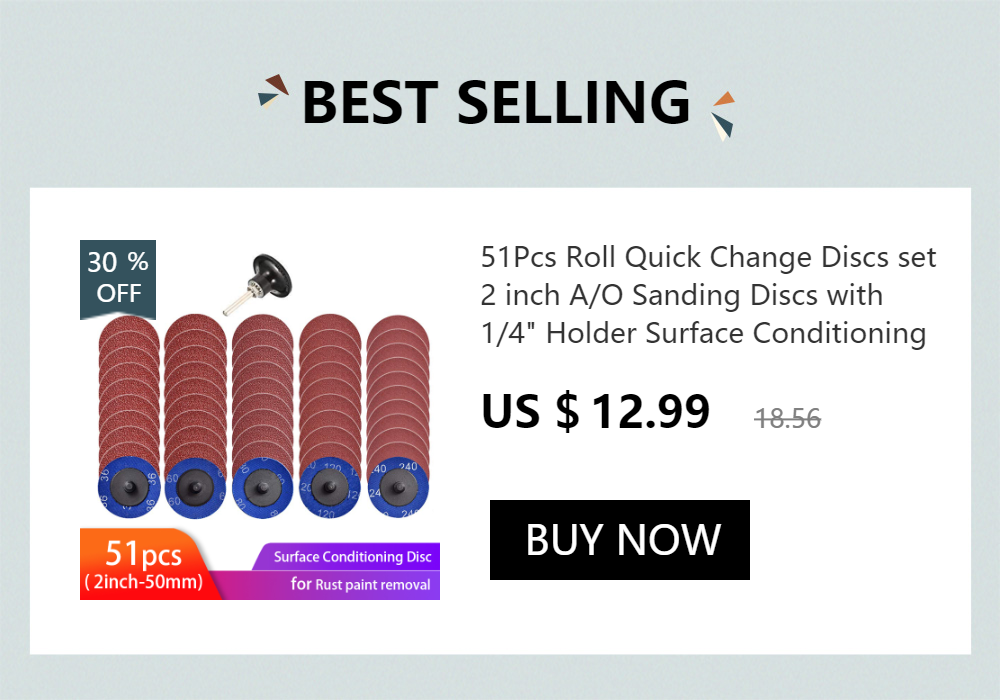 35/46/52PCS 2"Abrasive Disc Sanding Discs Roll Lock Surface Conditioning Discs R-Type Quick Change Disc with1 Disc Pad Holder