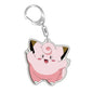 Keychain for Pokemon Charizard Vaporeon Leafeon Bag Charms Acrylic Anime Game Collectable Gifts Art Collection Toy Decoration