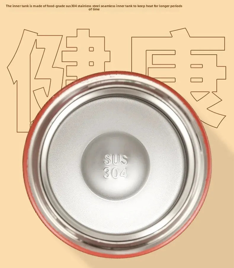 Portable Japanese Style 304 Stainless Steel Insulated Coffee Cup Spray Painted Element Cup Student Gift Car Use Thermos Mug