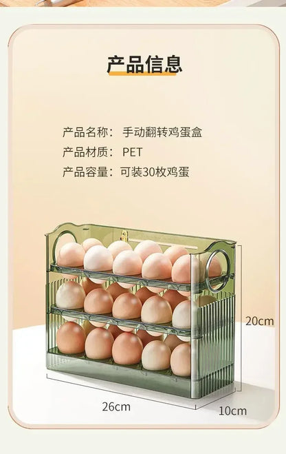 Egg Storage Box Side Door of Refrigerator Storage Organizer Kitchen Reversible Special Egg Storage Tray Kitchen Accessories