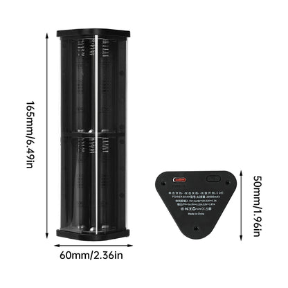 22.5W 6*18650 Power Bank Case Transparent Shell Fast Charging Holder Cases Detachable Battery Charge Storage Box Without Battery