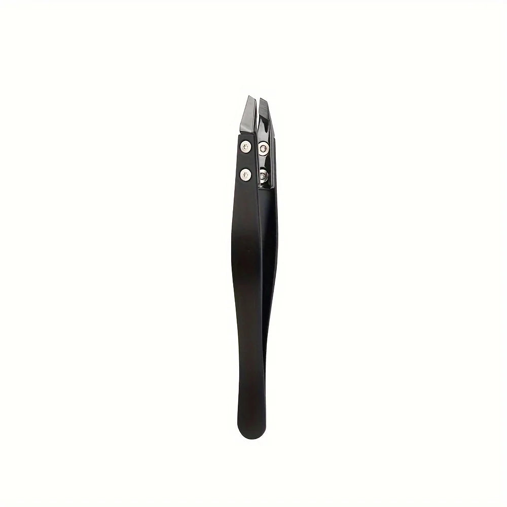 Precision Ceramic Tip Eyebrow TweezersIdeal for Ingrown & Facial Hair Removal, Stainless Steel, Fragrance-Free Beauty Tool
