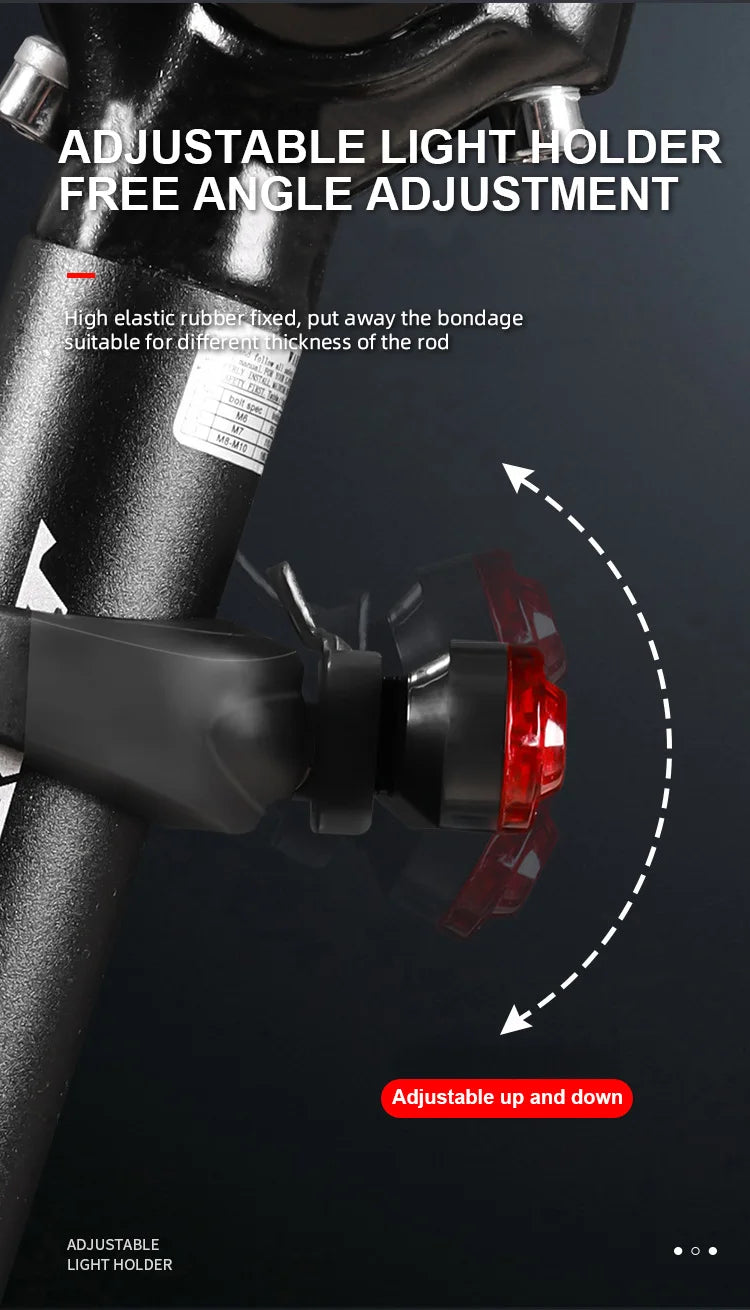 USB-C Rechargeable Bicycle Lights Bike Safety Warning Lamp Outdoor Waterproof Cycling Flashlight For Mountain And Road Bikes