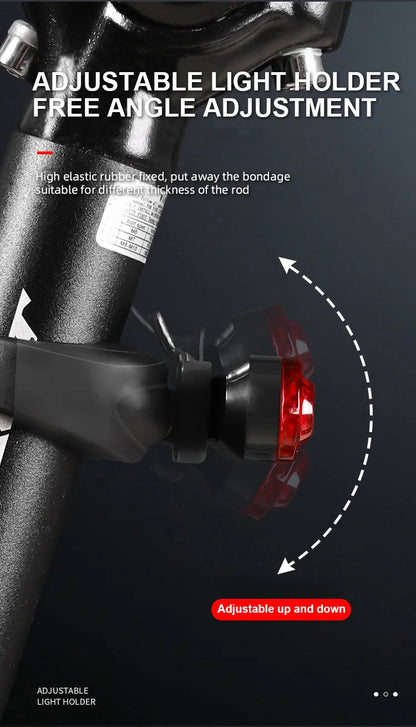 USB-C Rechargeable Bicycle Lights Bike Safety Warning Lamp Outdoor Waterproof Cycling Flashlight For Mountain And Road Bikes