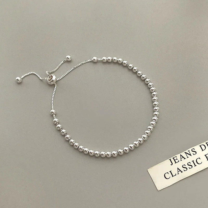 925 Sterling Silver Ball Necklace Bracelet Set for Woman Luxury Original Multi Layer Beads Jewelry Set Party Exquisite Jewelry