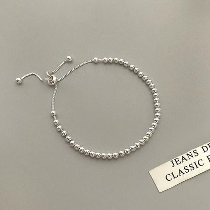 925 Sterling Silver Ball Necklace Bracelet Set for Woman Luxury Original Multi Layer Beads Jewelry Set Party Exquisite Jewelry