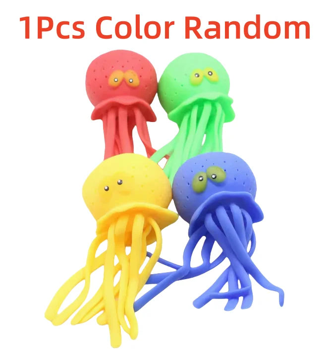 Squishy Squeeze Water Octopus Stress Relief Toy Bathing Playing With Water Shower Decoration Summer Swimming Gifts For Children