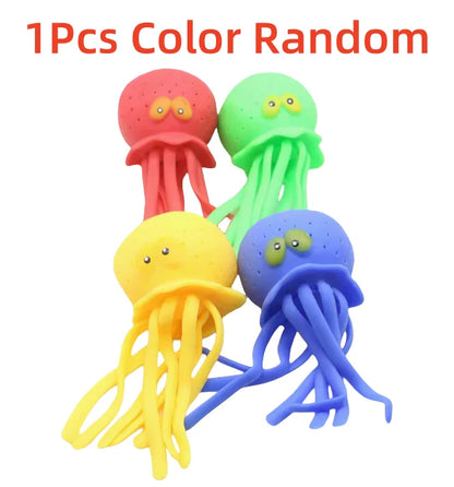 Squishy Squeeze Water Octopus Stress Relief Toy Bathing Playing With Water Shower Decoration Summer Swimming Gifts For Children