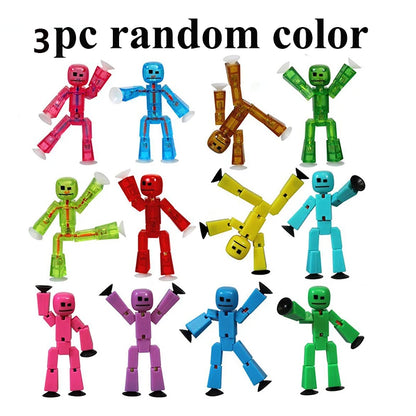 Suction Cup Toys Sticky Robbot Toys for Boys Funny Deformable Action Figure Sucker Toys for Kids Adult Birthday Gifts