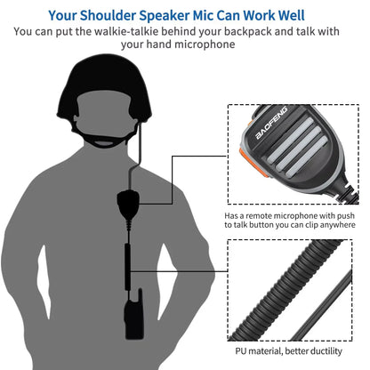 Baofeng UV K5 Microphone Speaker MIC for Baofeng UV 5R 82 888S UV 21 17 GPS UV 13 16 18 S9 Quansheng UV K5 5R Plus Walkie Talkie
