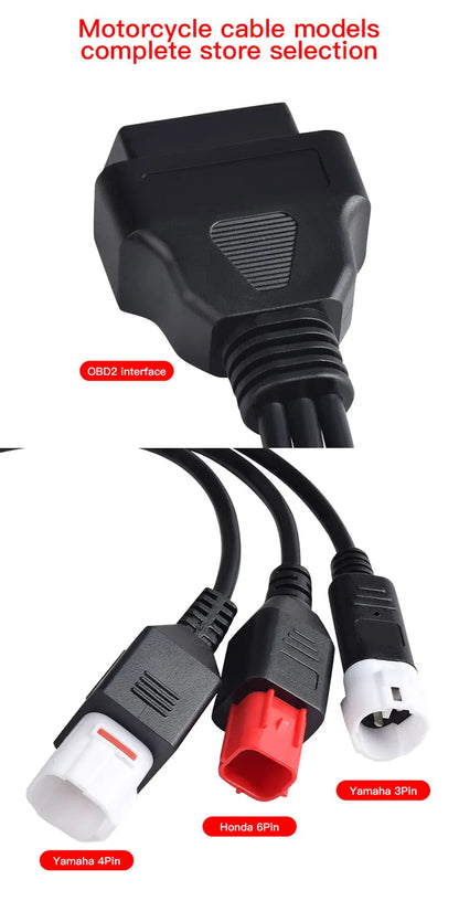 For Yamaha 3/4 /6 Pin To OBD2 Connector Motorbike OBDII Diagnostic Cable OBD Fault Code Reader Adaptor Extension Cable