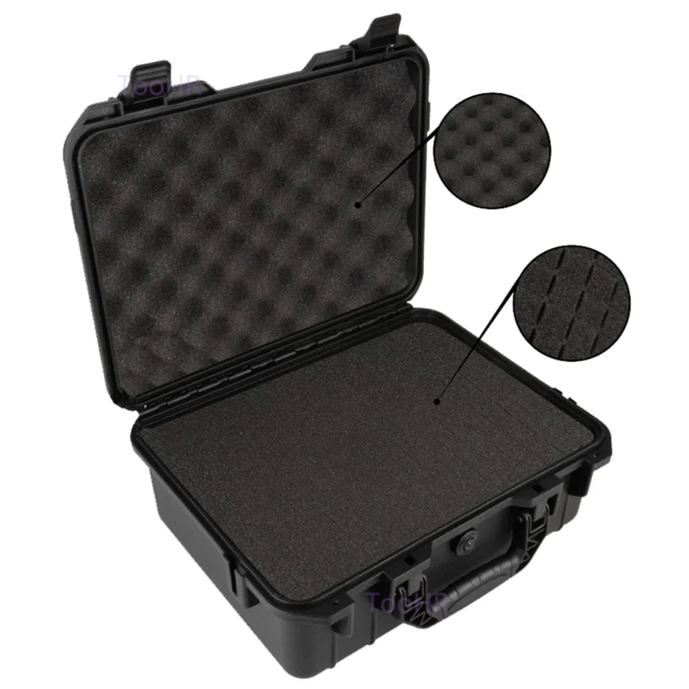 Waterproof Hard Carry Case Bag Toolbox With Pre-cut Sponge Storage Box Safety Protector Organizer Hardware Box Impact Resistant