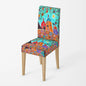 Home chair cover Oil painting style kitchen chairs Coversadjustable dining elastic fabricchairs covers chair cover for wedding