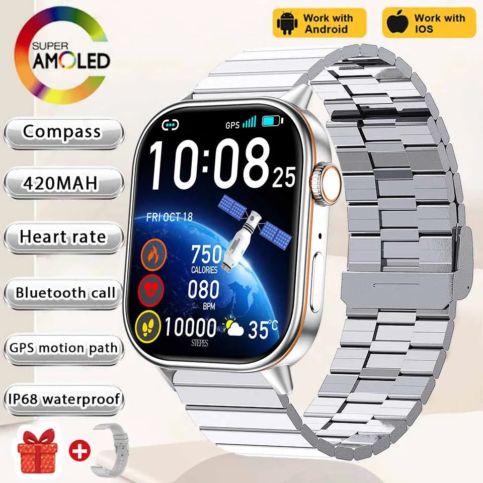 2026 New Women Fashion Sports Smart watch 2.01-inch Screen IP68K Swim GPS Positioning Bluetooth Call Health Heart Rate Bracelets