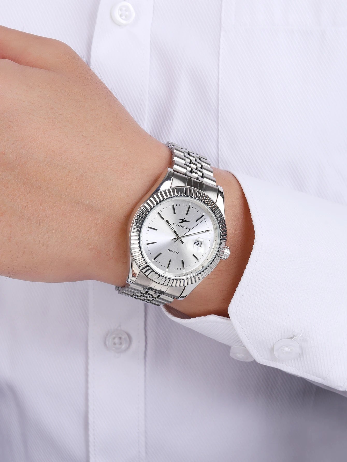 Casual Men's Watches Date High-End Fashion Business Quartz High Quality Watch Male Stainless Steel Exquisite Wristwatches