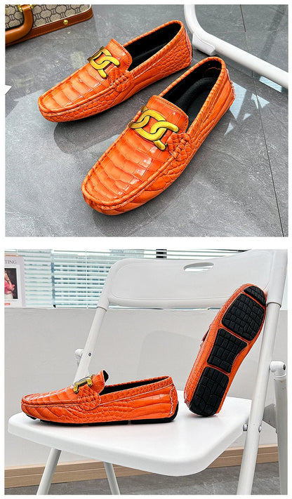 Man Shoes Leather Casual Shoes for Man Luxury Hand Sewn Fashion Flats Summer Breathable Outdoor Male Slip on Loafers Designer