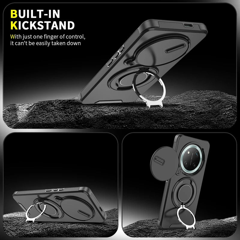 For Honor Magic7 Lite 5G Case Magnetic Holder Ring Shockproof Armor Phone Cover For Honor Magic 7 Lite Camera Protection Fundas