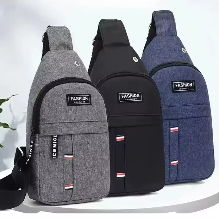 Adjustable chest bag for both men and women, one shoulder diagonal cross single shoulder bag, Oxford cloth chest bag